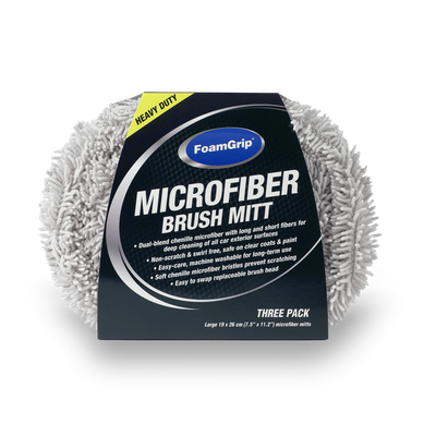 FoamGrip Microvezel Borstelhoezen Zwart (3-pack)