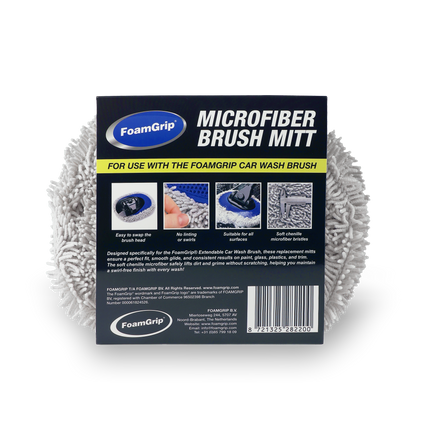 FoamGrip Microvezel Borstelhoezen Zwart (3pack)