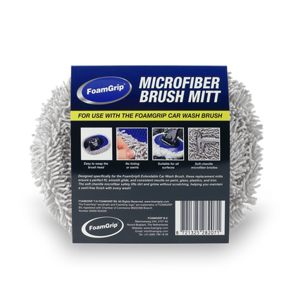 FoamGrip Microvezel Borstelhoezen Grijs (3pack)