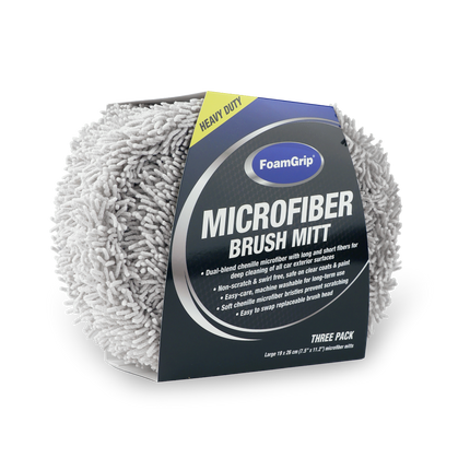 FoamGrip Microvezel Borstelhoezen Grijs (3pack)