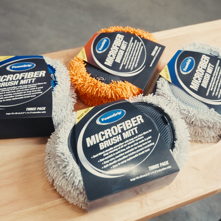 FoamGrip Microvezel Borstelhoezen Zwart (3pack)