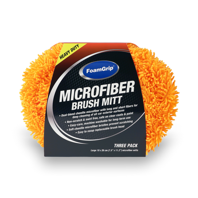 FoamGrip Microvezel Borstelhoezen Oranje (3pack)