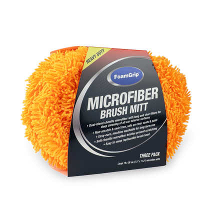 FoamGrip Microvezel Borstelhoezen Oranje (3pack)