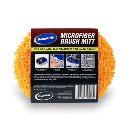 FoamGrip Microvezel Borstelhoezen Oranje (3pack)