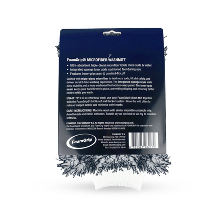 FoamGrip Microvezel Wash Mitt Zwart