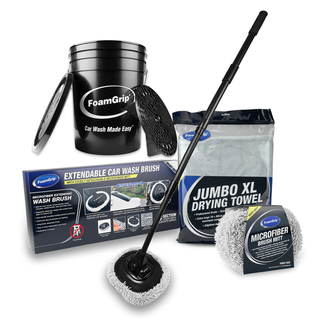 FoamGrip Groot Voertuig Wash & Dry Bundel