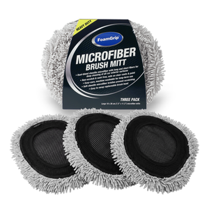 FoamGrip Microvezel Borstelhoezen Zwart (3pack)