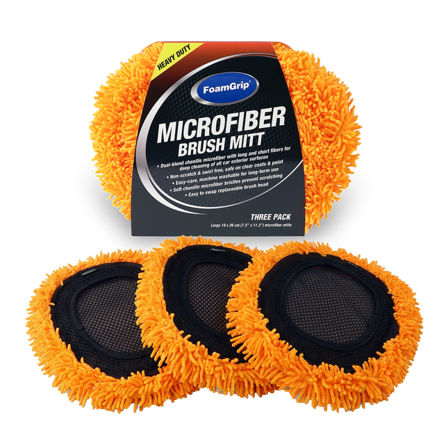 FoamGrip Microvezel Borstelhoezen Oranje (3pack)