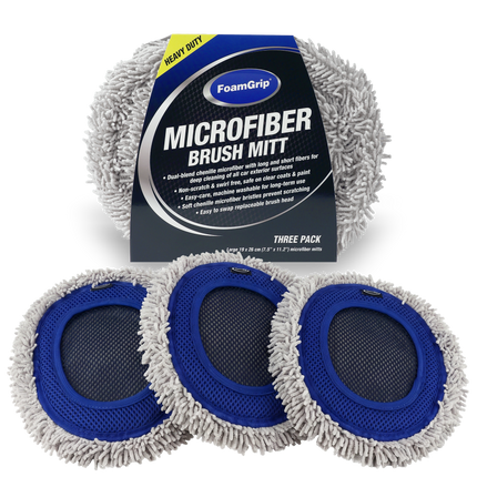 FoamGrip Microvezel Borstelhoezen Blauw (3pack)