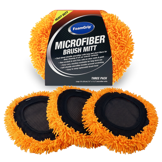 FoamGrip Microvezel Borstelhoezen Oranje (3pack)