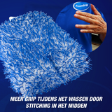 FoamGrip Microvezel Washandschoen in Blauw